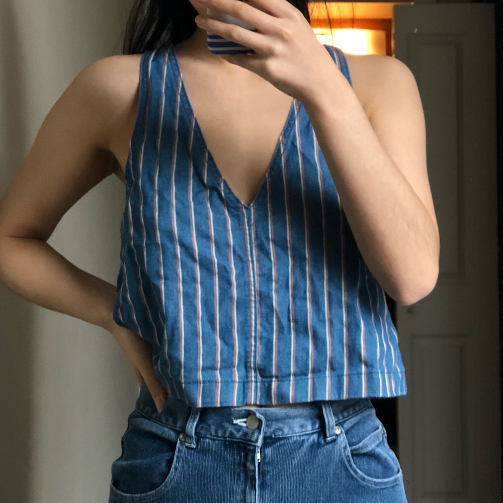 Jean crop top